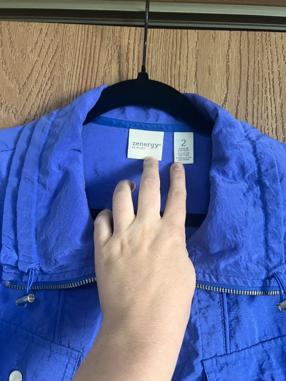 Chico's Zenergy Blue Lightweight Zip-Up Jacket - Picture 5 of 7